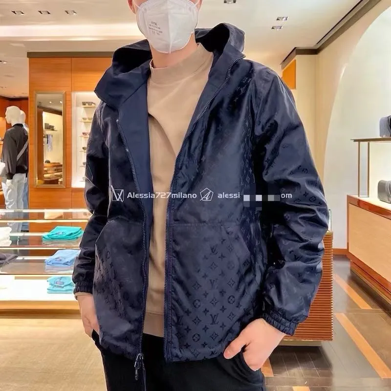 Louis Vuitton/Louis Vuitton pin dark pattern jacquard reversible jacket jacket